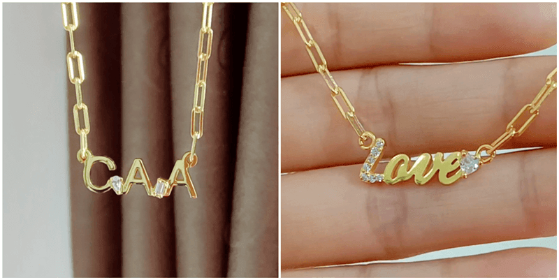 rhinestone custom word necklace manufacturers, personalized stainless steel jewelry suppliers